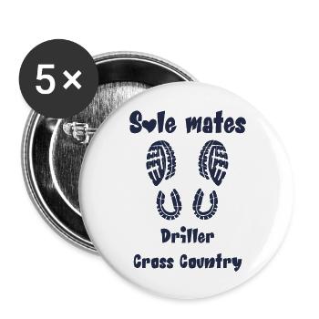 Sole Mates Driller Cross Country - Buttons large 2.2'' (5-pack) - white