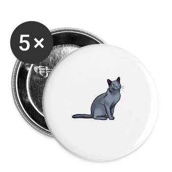 Cat Lover Shirt Russian Blue Cat I Talk Shit About - Buttons large 2.2'' (5-pack) - white