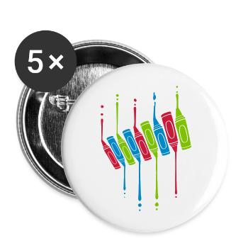 Crayons drops cool design - Buttons large 2.2'' (5-pack) - white