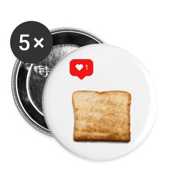 Bread Lover - Buttons large 2.2'' (5-pack) - white