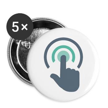 Touch screen hand gesture icon - Buttons large 2.2'' (5-pack) - white