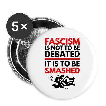 fascism school kids - Buttons large 2.2'' (5-pack) - white