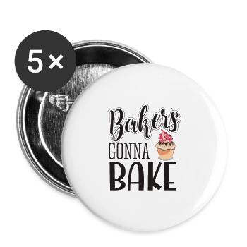 Baker 1 - Buttons large 2.2'' (5-pack) - white