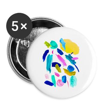 Abstract Lipsticks - Buttons large 2.2'' (5-pack) - white