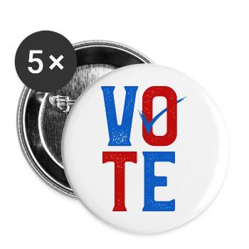 Vote Distressed Red White And Blue - Buttons large 2.2'' (5-pack) - white