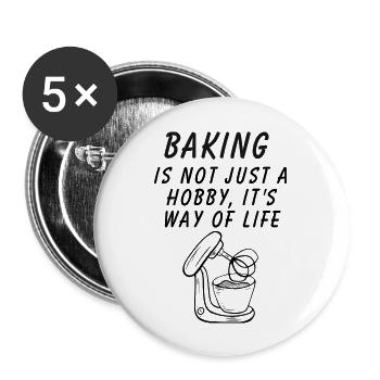 baking - Buttons large 2.2'' (5-pack) - white