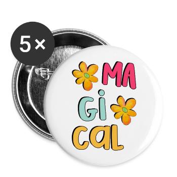 Magical boy - Buttons large 2.2'' (5-pack) - white