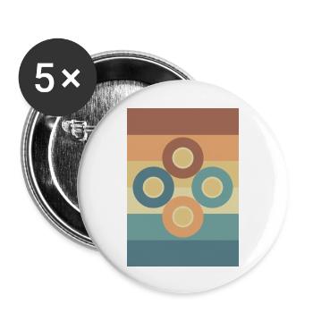 vintage circle. - Buttons large 2.2'' (5-pack) - white