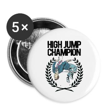 High Jump Champion - Buttons large 2.2'' (5-pack) - white