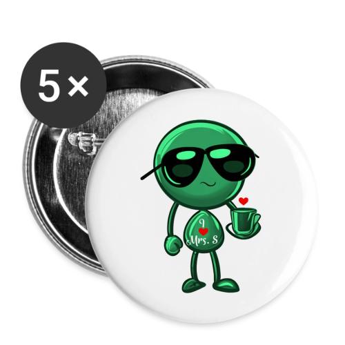 Smoon_I love Mrs S Green - Buttons large 2.2'' (5-pack)