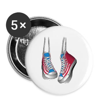 Hanging sneakers - Buttons large 2.2'' (5-pack) - white