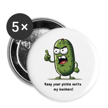 Pickle Business - Buttons large 2.2'' (5-pack) - white