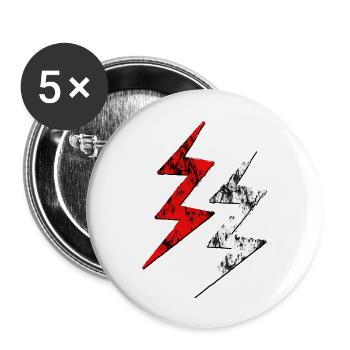ThunderBolt Threads - Buttons large 2.2'' (5-pack) - white