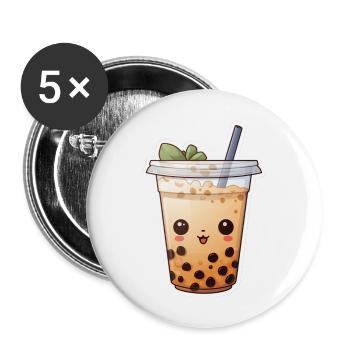 Bubble tea - Buttons large 2.2'' (5-pack) - white