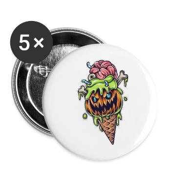 Ice cream - Buttons large 2.2'' (5-pack) - white