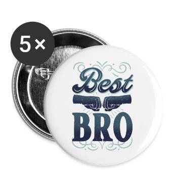 Brother means loves! Brother day - Buttons large 2.2'' (5-pack) - white