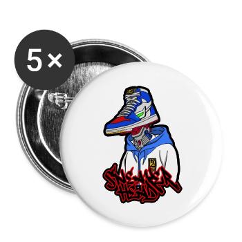 Sneaker Head - Buttons large 2.2'' (5-pack) - white