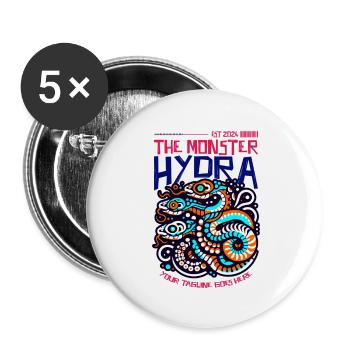 the Mystical Hydra monster beast - Buttons large 2.2'' (5-pack) - white