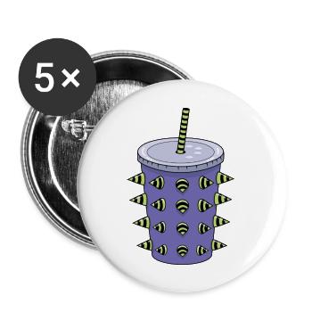 Spiked Milkshake - Buttons large 2.2'' (5-pack) - white