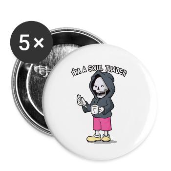 I'm a soul (sole) trader - death - Buttons large 2.2'' (5-pack) - white