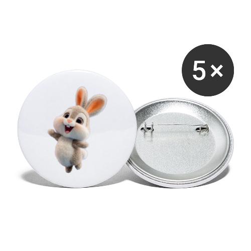 Dancing Baby Rabbit - Buttons large 2.2'' (5-pack)