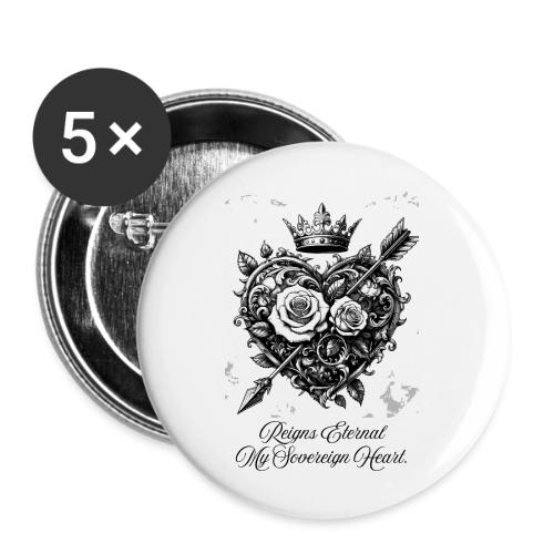 Royal Heart T-Shirt, Mug, & Leggings - Buttons large 2.2'' (5-pack)