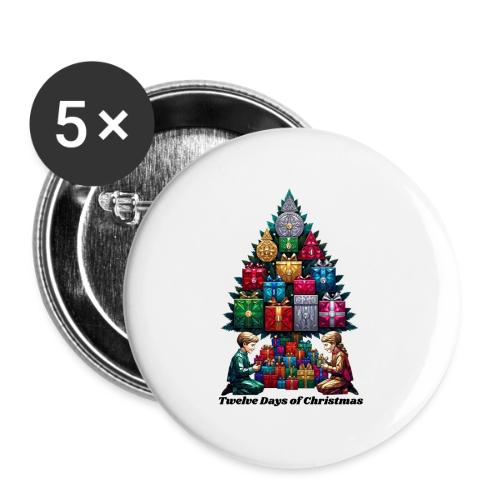 Twelve Days of Gifts T-Shirt - Buttons large 2.2'' (5-pack)