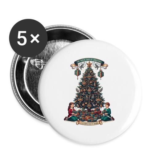 Twelve Days of Christmas T-Shirt - Buttons large 2.2'' (5-pack)