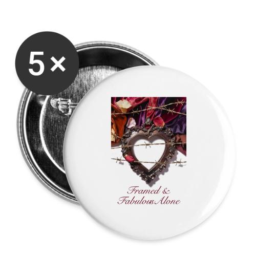 Framed & Fabulous Alone T-Shirt - Buttons large 2.2'' (5-pack)