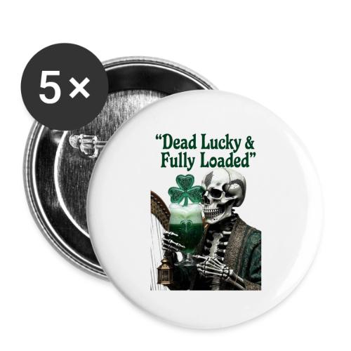 Lucky Skeleton Stout T-Shirt - Buttons large 2.2'' (5-pack)