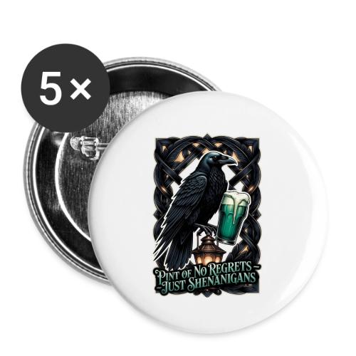 Sarcastic Raven Shenanigans Tee - Buttons large 2.2'' (5-pack)
