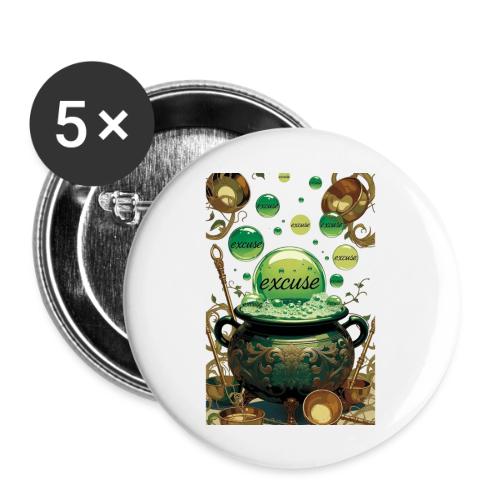Emerald Excuses Cauldron Graphic Tee - Buttons large 2.2'' (5-pack)