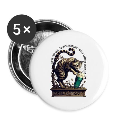 Lucky Last Call Cat Graphic Tee - Buttons large 2.2'' (5-pack)