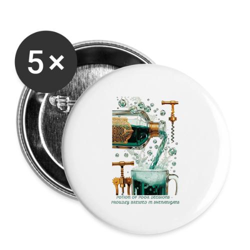 Potion of Poor Decisions Bottle Graphic Tee - Buttons large 2.2'' (5-pack)