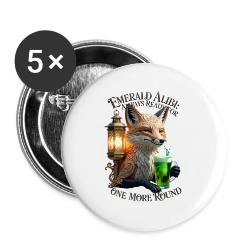 Emerald Alibi Fox Graphic Tee - Buttons large 2.2'' (5-pack)