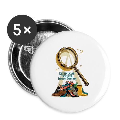 Lost Item Locator T Shirt, Professional Finder Mug - Buttons large 2.2'' (5-pack)