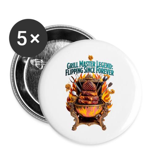 Grill Master Legend T Shirt - Buttons large 2.2'' (5-pack)