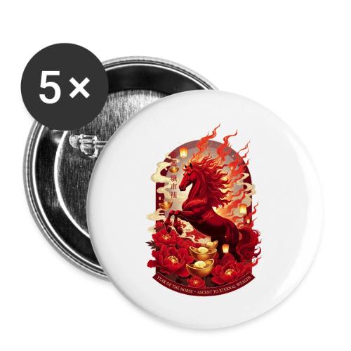 Year of the Horse Ascent T Shirt, Lunar New Year - Buttons large 2.2'' (5-pack)