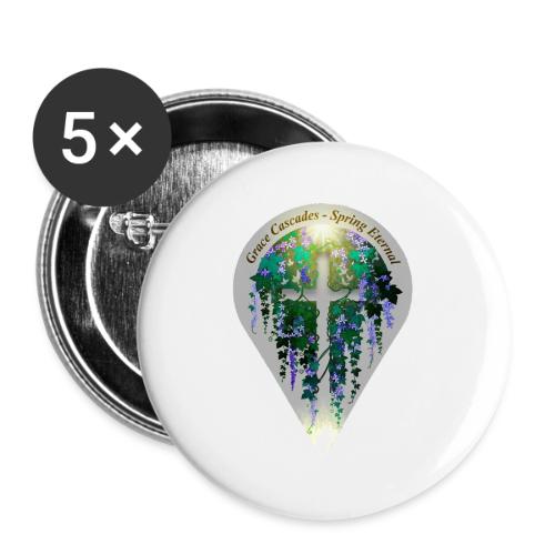Easter Grace Cascades Vine T Shirt, Renewal Gift - Buttons large 2.2'' (5-pack)