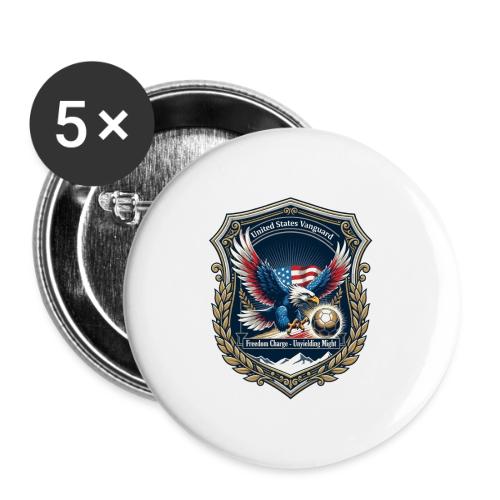 USA Eagle Vanguard T-Shirt,American Flag PrideGift - Buttons large 2.2'' (5-pack)