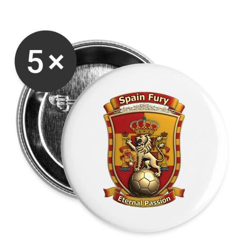 Spain Lion Fury T-Shirt, Spanish Crest Gift - Buttons large 2.2'' (5-pack)