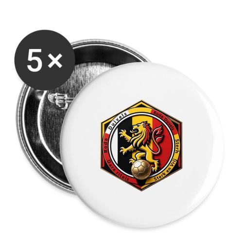 Belgium Lion Valor T-Shirt, Belgian Pride Gift - Buttons large 2.2'' (5-pack)