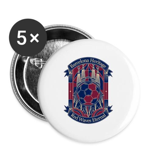 Barcelona Red Heritage T Shirt, Barsa fan Gift - Buttons large 2.2'' (5-pack)