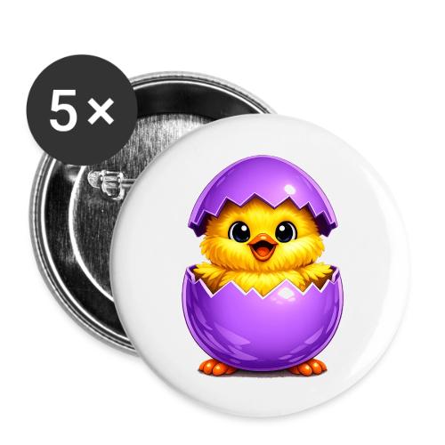 Easter Chick Purple - Buttons large 2.2'' (5-pack)