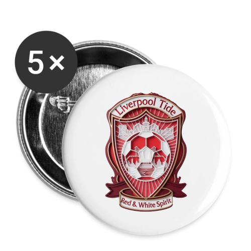 Liverpool Tide T Shirt, Soccer City Pride Gift - Buttons large 2.2'' (5-pack)