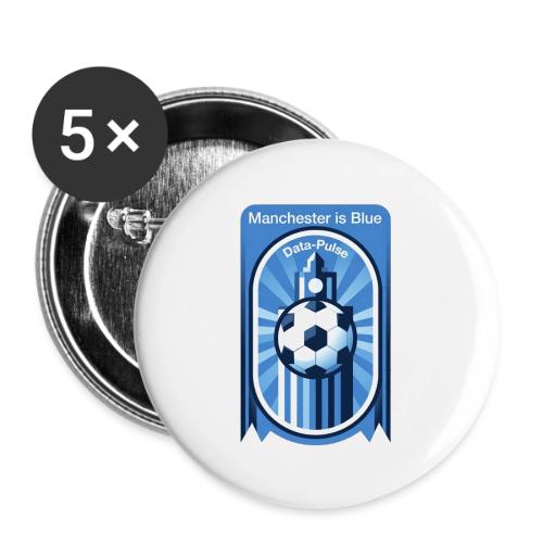 Manchester is Blue Soccer City T Shirt, Apparel - Buttons large 2.2'' (5-pack)