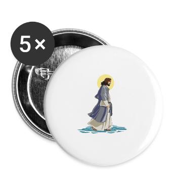 Religion Walk With Me - Buttons large 2.2'' (5-pack) - white