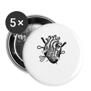 Broken heart - Love heartbreak - Buttons large 2.2'' (5-pack) - white