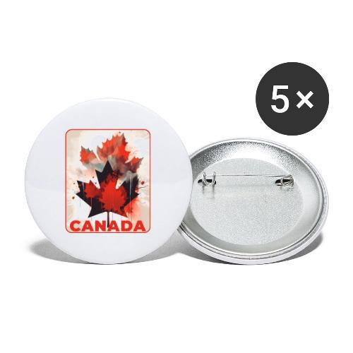 Canada Inked Leaf - Buttons large 2.2'' (5-pack)