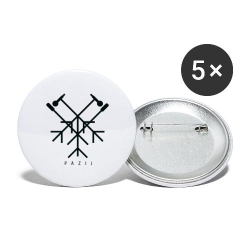 Pazij Black Logo - Buttons large 2.2'' (5-pack)